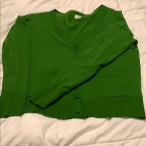 Hunter Green Cardigan Sweater